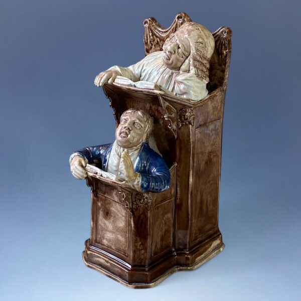 Early Staffordshire ‘Vicar & Moses’ Pulpit Group. R. Wood. - Image 15