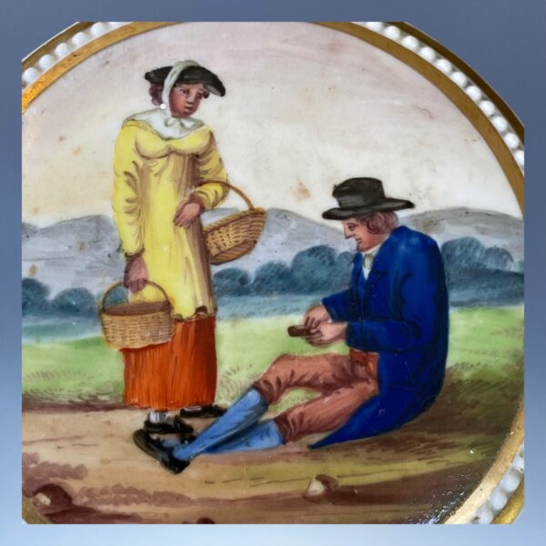 C19th English Porcelain Circular Box & Cover. - Image 11