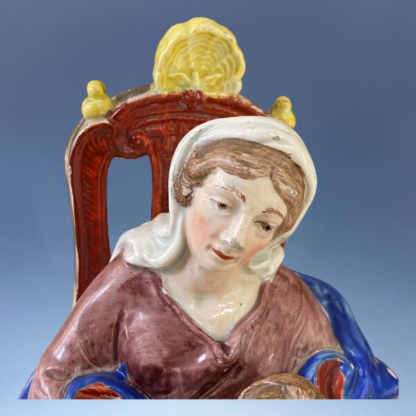 Early Staffordshire Figure - The Prudent Mother. - Image 6