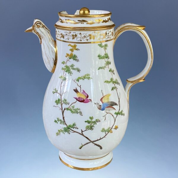 Paris Porcelain Coffee Pot - Painted With Birds. - Image 9
