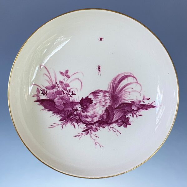 18th Century Meissen Coffee Cup & Saucer - Cockerel & Hen - Image 12