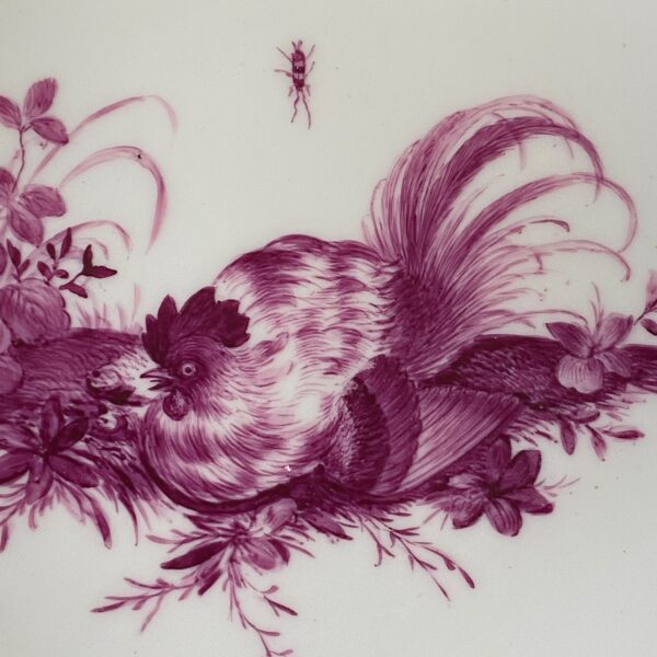 18th Century Meissen Coffee Cup & Saucer - Cockerel & Hen - Image 9