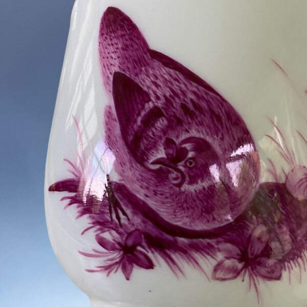 18th Century Meissen Coffee Cup & Saucer - Cockerel & Hen - Image 3