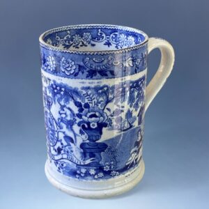 Staffordshire Blue & White ‘1 Pint’ Royal Arms Mug