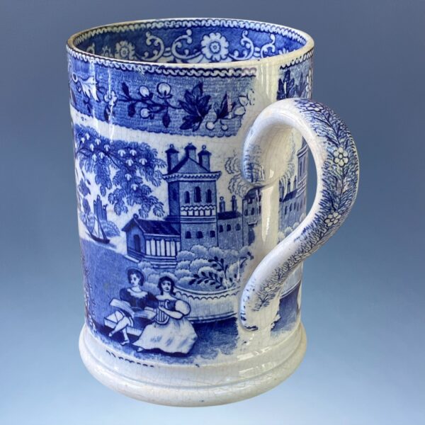 Staffordshire Blue & White ‘1 Pint’ Royal Arms Mug - Image 2