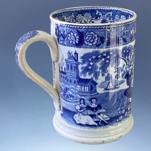 Staffordshire Blue & White ‘1 Pint’ Royal Arms Mug - Image 6