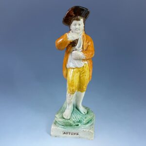 Early Prattware Figure - AUTUMN