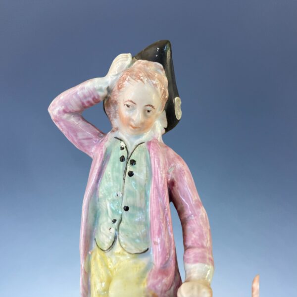 Staffordshire Pottery Figure - Boy With basket of Eggs - Image 9