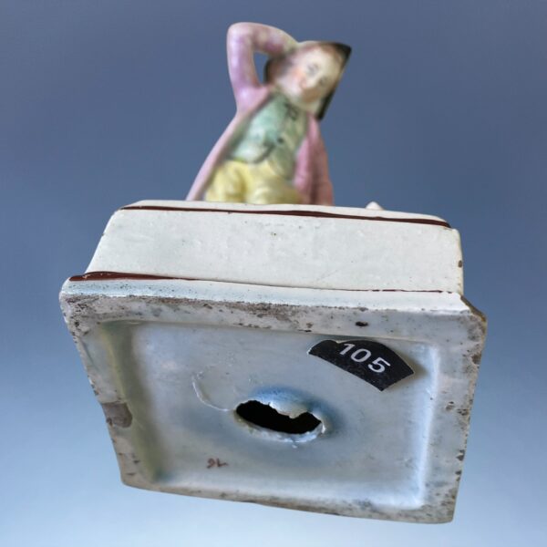 Staffordshire Pottery Figure - Boy With basket of Eggs - Image 10