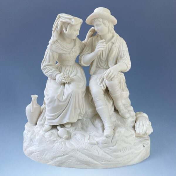 C19th Parian Figure Group - Harvesters.