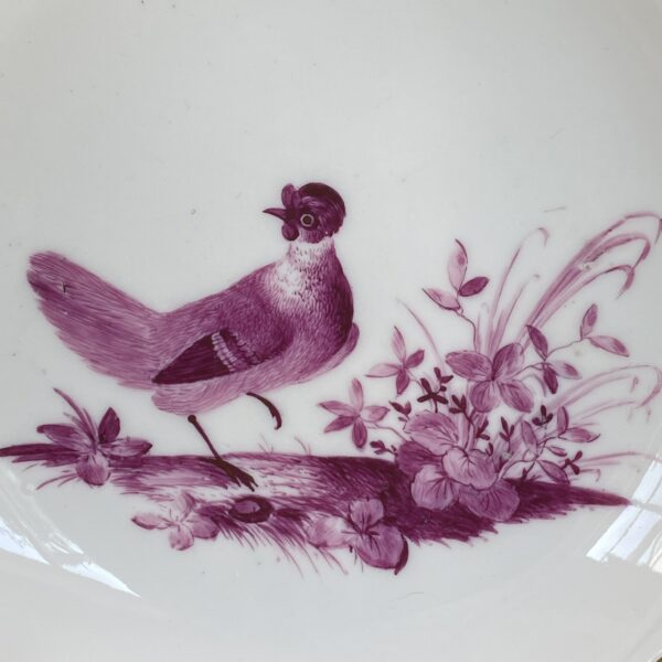 18th Century Meissen Coffee Cup & Saucer - Cockerel & Hen - Image 9