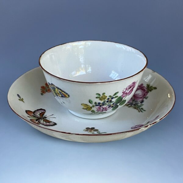 C18th Chinese Export - London Decorated Tea Bowl & Saucer - Image 2