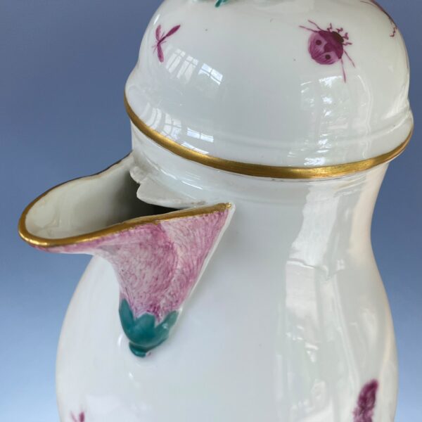 18th Century Meissen Coffee Pot - Cockerel & Hen - Image 4