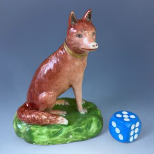 C19th Derby Porcelain Model of a Fox.