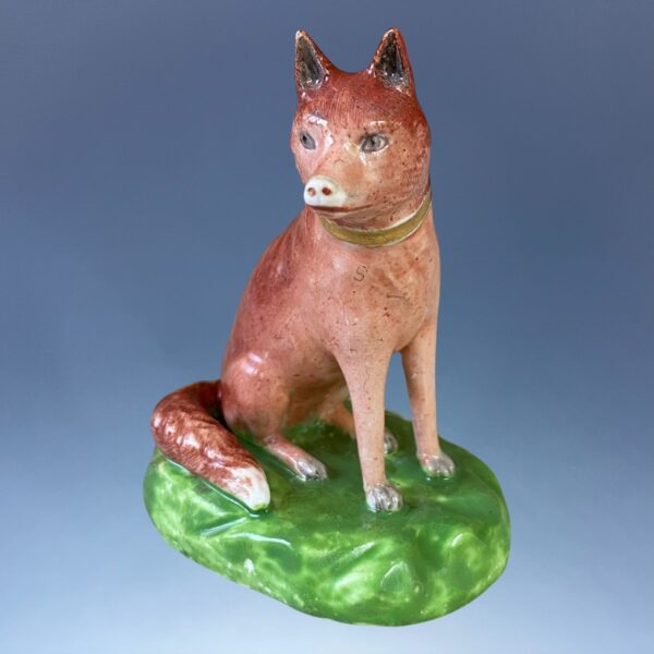 C19th Derby Porcelain Model of a Fox. - Image 2