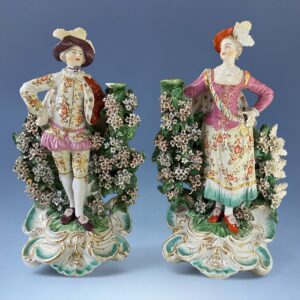 (Clearance) Pair of C18th Derby Figures - Ranalagh Dancers.