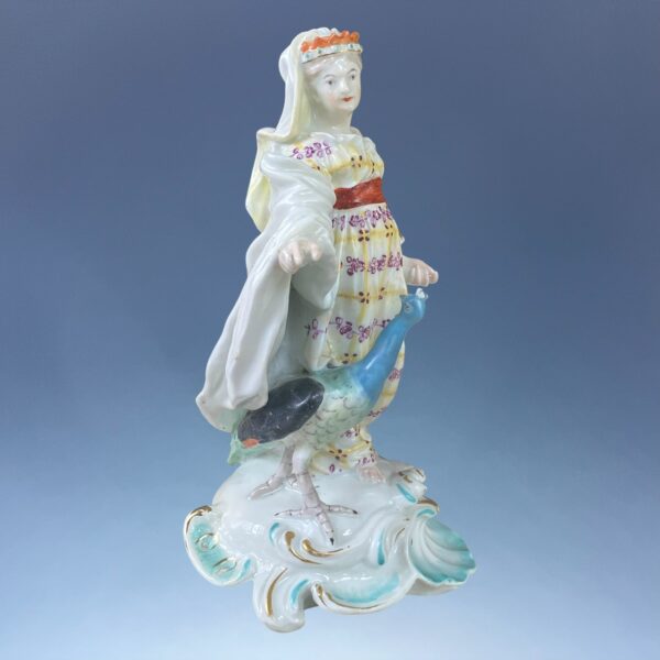 C18th Derby Porcelain Figure - Juno & the Peacock. - Image 4