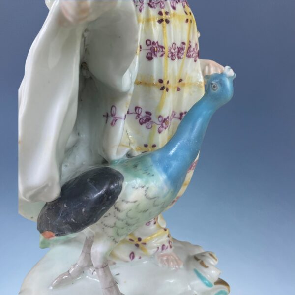 C18th Derby Porcelain Figure - Juno & the Peacock. - Image 5
