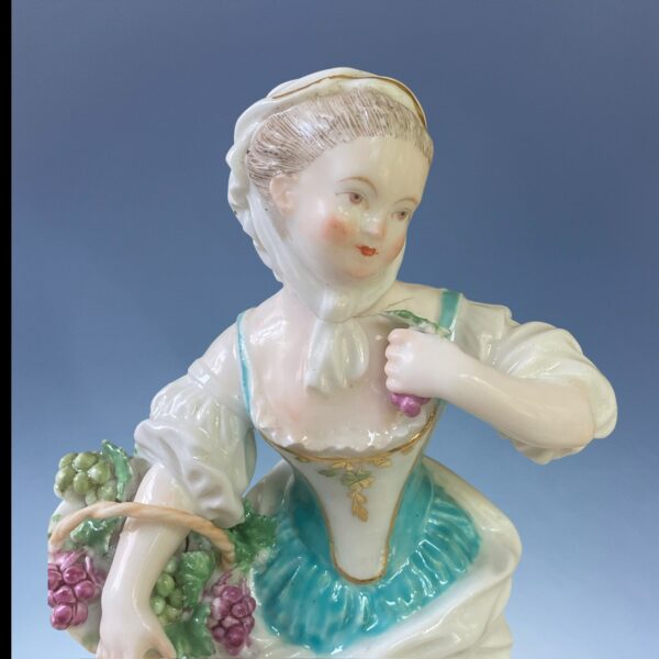 C18th Derby Porcelain Figures - ‘Spring & Autumn’ - Image 2