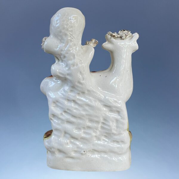 Victorian Staffordshire Spill Holder - Cow & Milkmaid. - Image 5