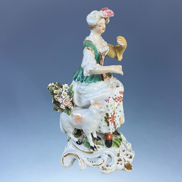 (Clearance) C18th Derby Figure of a Shepherdess. - Image 2