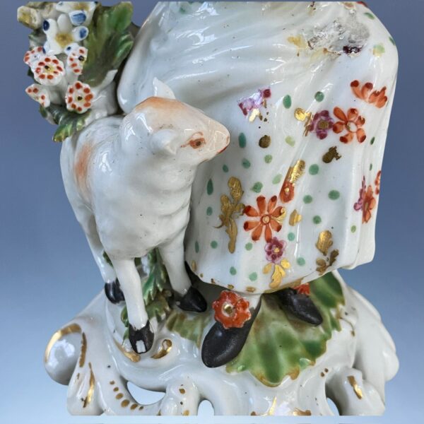 (Clearance) C18th Derby Figure of a Shepherdess. - Image 3