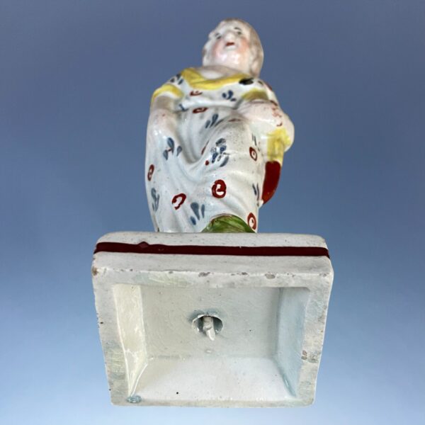 Staffordshire Pottery Small Figure - Girl Holding a Chicken. - Image 6