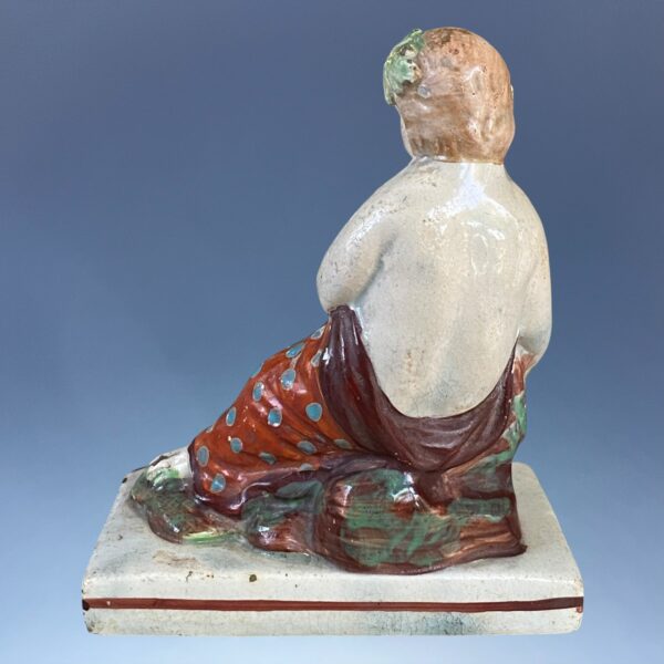 (Clearance) Staffordshire Pottery Small Figure - Girl With basket of Fruit - Image 5