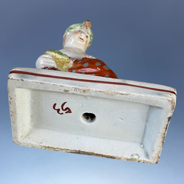 (Clearance) Staffordshire Pottery Small Figure - Girl With basket of Fruit - Image 6