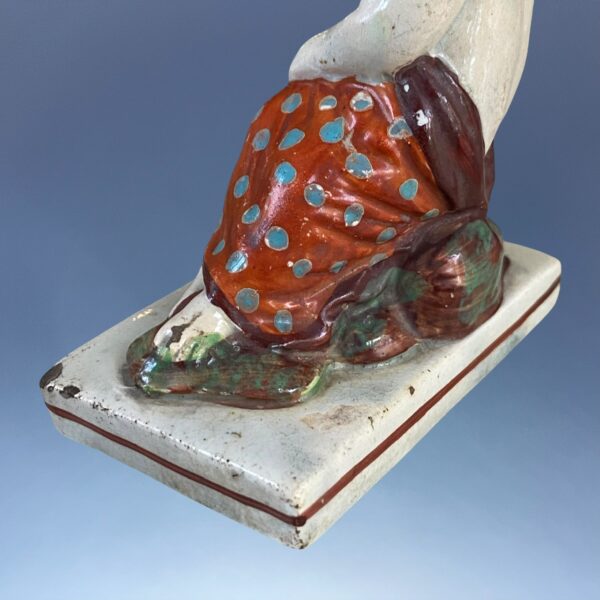 (Clearance) Staffordshire Pottery Small Figure - Girl With basket of Fruit - Image 7