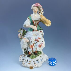 (Clearance) C18th Derby Figure of a Shepherdess.