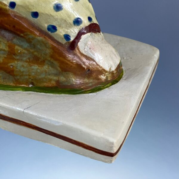 (Clearance) Staffordshire Pottery Small Figure - Girl With basket of Flowers. - Image 5