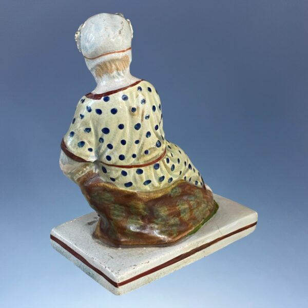 (Clearance) Staffordshire Pottery Small Figure - Girl With basket of Flowers. - Image 8