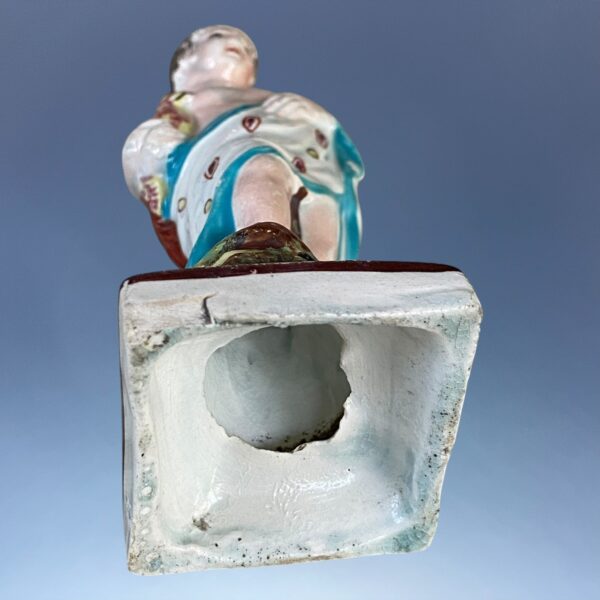 Staffordshire Pottery Small Figure - Boy Holding a Cockerel. - Image 6