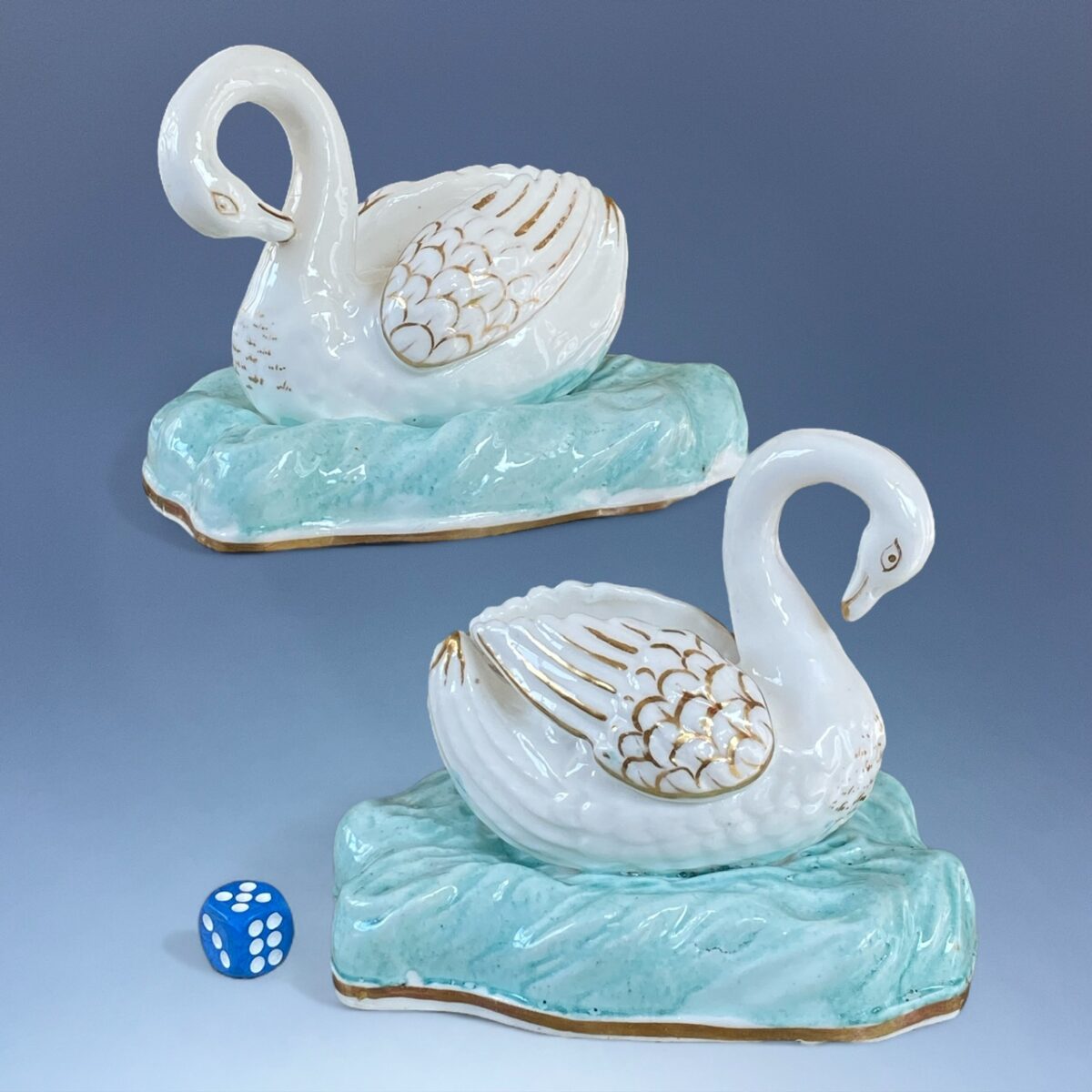 Staffordshire (Samuel Alcock) – Scarce Pair of Swans