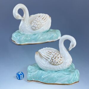 Staffordshire (Samuel Alcock) - Scarce Pair of Swans
