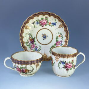 C18th Worcester ‘Marriage’ Pattern Trio c1780