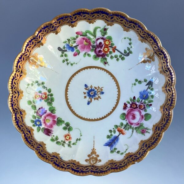 C18th Worcester ‘Marriage’ Pattern Trio c1780 - Image 4