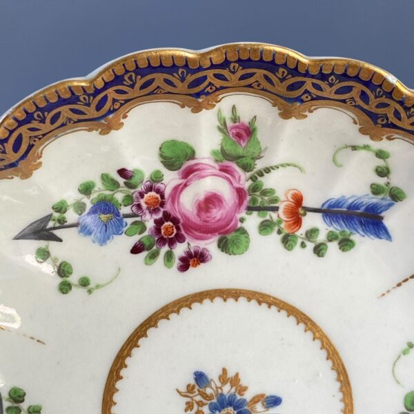 C18th Worcester ‘Marriage’ Pattern Trio c1780 - Image 6