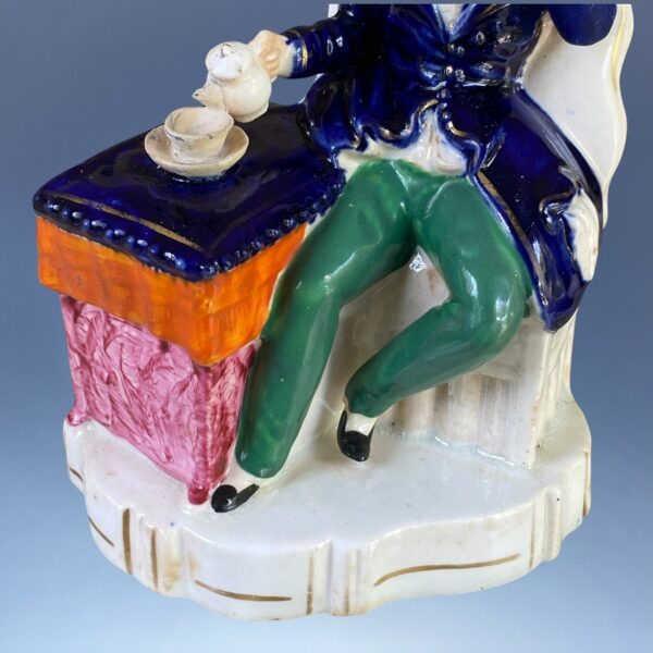 (Clearance) Staffordshire Figure - Man Drinking Tea - AF - Image 4