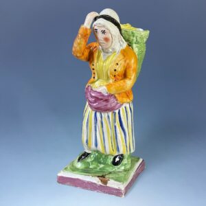C19th Scottish Pottery Figure of a Fisher Woman