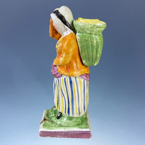 C19th Scottish Pottery Figure of a Fisher Woman - Image 3