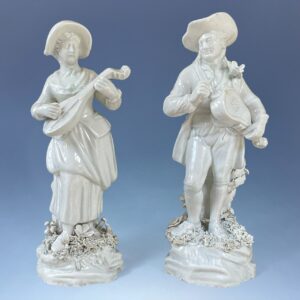 Pair of Staffordshire Pearlware Figures - Flemish Music.