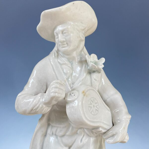 Pair of Staffordshire Pearlware Figures - Flemish Music. - Image 7