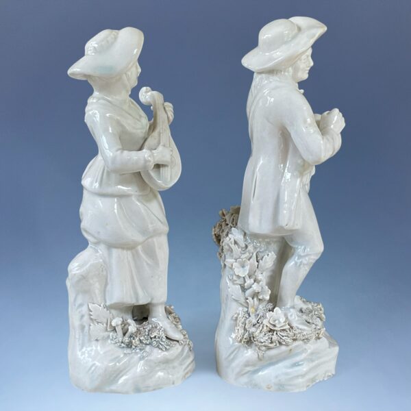 Pair of Staffordshire Pearlware Figures - Flemish Music. - Image 2