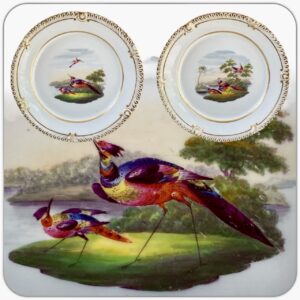(Clearance) Pair of C19th Grainger Worcester Porcelain Plates.
