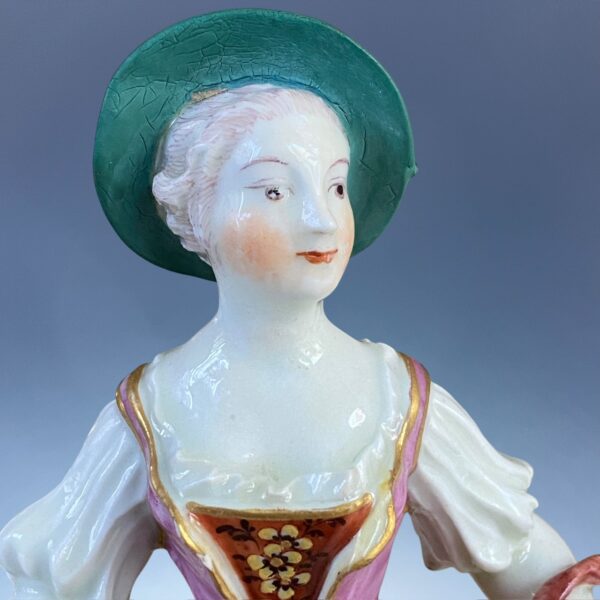 (Clearance) C18th Derby Porcelain Figure of a Flower Girl - Image 5