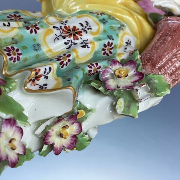 (Clearance) C18th Derby Porcelain Figure of a Flower Girl - Image 11