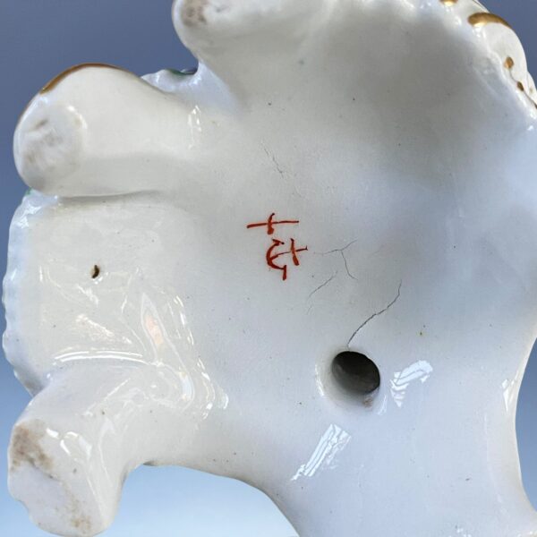 C18th BOW Porcelain - Small Figure of a Putto With Basket of Fruit. - Image 12