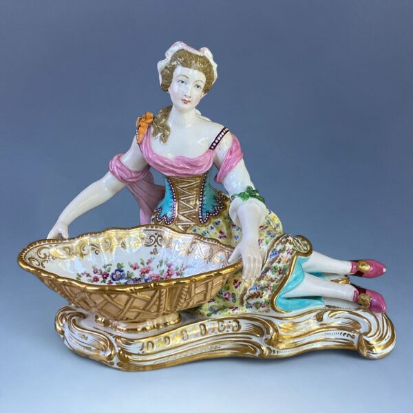 C19th MINTON - A Fine Pair of Figures with Sweetmeat Bowls. - Image 16